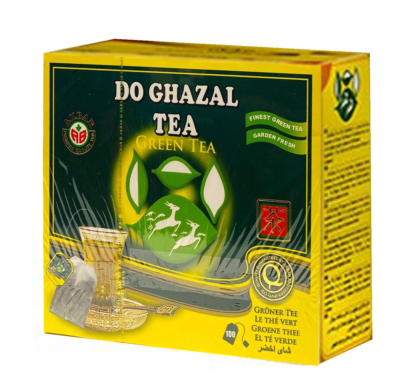 چای دو غزال تی بگ سبز 200 گرم چای دو غزال تی بگ سبز 200 گرم