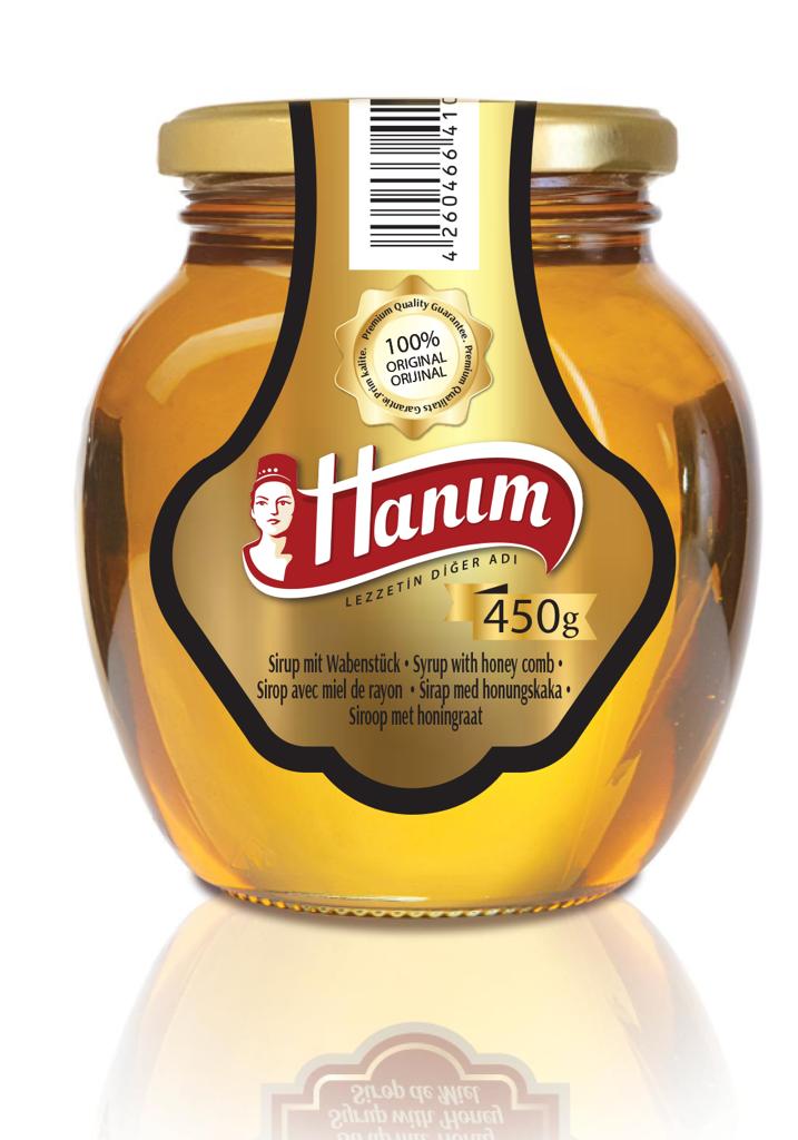 Honey with honeycomb Hanim 450g Honey with honeycomb Hanim 450g