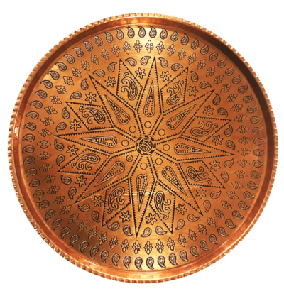 Medium copper serving tray
