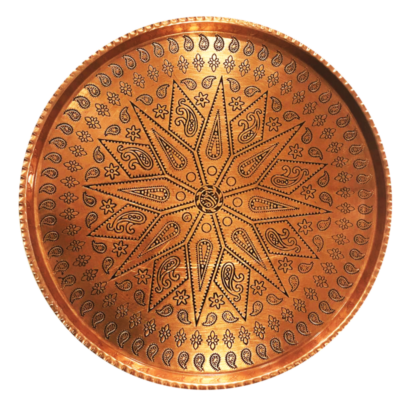 Small size copper serving tray