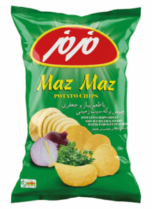 چیپس پیاز و جعفری مزمز مقدار 110 گرم